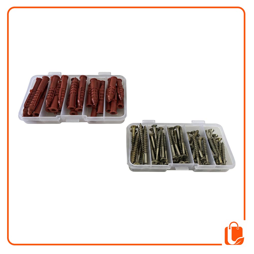 screws and wall plugs 8 پیچ و رول پلاک میخ مفتول کویر یزد مدل MK-1008 مجموعه 101 عددی - تصویر 1